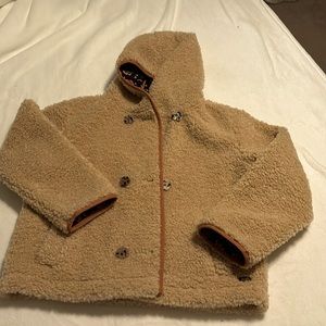 Scotch R’Belle teddy bear Jacket w/hood, Girls size 12, NWOT, Adorable, buttons